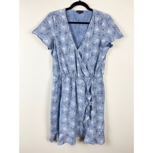 J. Crew Mercantile Chambray Faux Wrap Dress